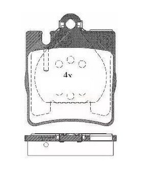 PASTILHA FREIO MERCEDES-BENZ E-CLASS (W210) E 240 (210.061) EIXO TRASEIRO 1997 2000 63,7X78,1X15,3