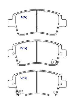 PASTILHA FREIO TOYOTA YARIS (_P15_) 1.3 Dual VVTi Flex (NSP150_) 2018 2021