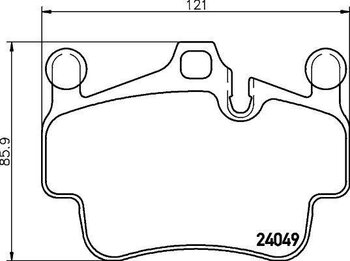 PASTILHA FREIO PORSCHE BOXSTER (987) S 3.4 EIXO DIANTEIRO 2009 2011 121X85,9X17