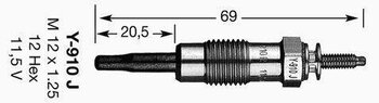 VELA AQUECEDORA FIAT DUCATO Furgão (230_) 2.5 D 1997 1999 12X3X3