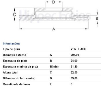 DISCO FREIO MERCEDES-BENZ C-CLASS (W205) C 180 Avantgarde, Exclusive (205.040, 205.140) EIXO DIANTEIRO 2014 2021