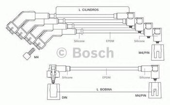 CABO VELA VW GOL II 1.0 Special 1994 1996 26x14x6