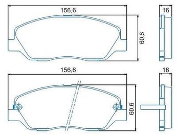 PASTILHA FREIO HYUNDAI GENESIS (BH) 3.8 V6 24V EIXO DIANTEIRO 2011 2014 156,9X60,9