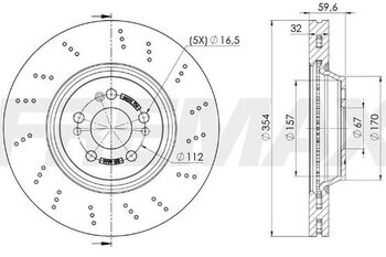 KIT 2 PCs DISCO FREIO MERCEDES-BENZ GLS (X166) 350 d 4-matic (166.824) 2016 2019