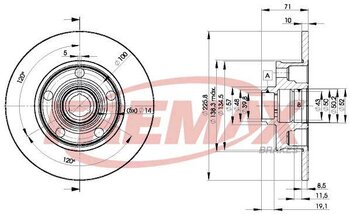 DISCO FREIO VW GOLF III (1H1, 1W1) 2.0 EIXO TRASEIRO 1994 1998 24X24X12