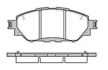 PASTILHA FREIO TOYOTA HILUX VIII Pick-up (_N1_) 2.7 Dual VVTi Flexfuel (TGN121_, TGN136_) EIXO DIANTEIRO 2015 2021 144,6X55,9