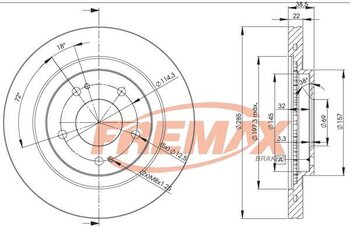 KIT 2 PCs DISCO FREIO MITSUBISHI PAJERO TR4 (H7_W, H6_W) 2.0 Flex 2012 2015 38,5