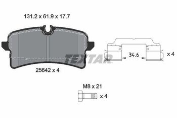 PASTILHA FREIO AUDI A8 D4 (4H2, 4H8, 4HC, 4HL) 3.0 TFSI quattro 2014 2018 131,2X61,9X17,7