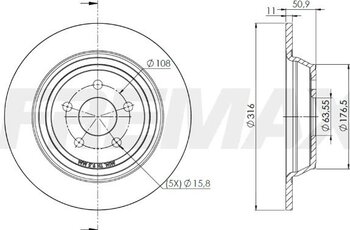 DISCO FREIO FORD USA EDGE 2.7 4WD 2019 2021 50,8