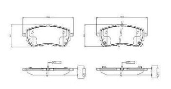 PASTILHA FREIO TOYOTA COROLLA Sedan (_E21_) 2.0 VVT-iE Flex (MZEA12) EIXO DIANTEIRO 2019 EM DIANTE 134,5X59X19,1