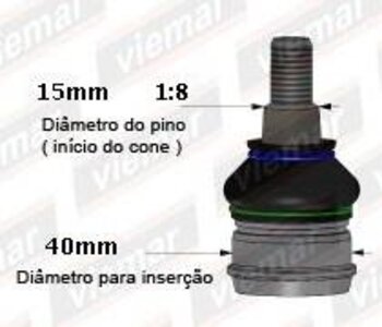 PIVO SUSPENSAO MITSUBISHI PAJERO TR4 I (H6_W, H7_W) 2.0 EIXO DIANTEIRO LADO DIREITO EM BAIXO 2002 2007