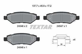 PASTILHA FREIO CADILLAC SRX 3.0 EIXO TRASEIRO 2010 2016 137,7X45,9X17,2