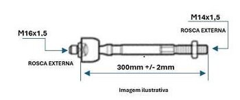 ARTICULACAO AXIAL VW SPACEFOX / SPACE CROSS (5Z6, 5Z7, 5Z9) 1.6 Highline Total Flex 16V EIXO DIANTEIRO LADO ESQUERDO 2014 2018 303