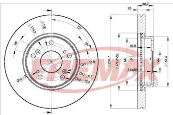 KIT 2 PÇs DISCO FREIO HONDA HR-V (RU) 1.5 i-VTEC 2019 2022 47