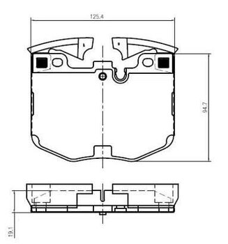 PASTILHA FREIO BMW 3 (G20, G80, G28) 330 i 2019 EM DIANTE 124,2X20X94,8