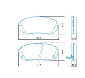 PASTILHA FREIO KIA SPORTAGE II (JE_, KM_) 2.0 i 16V EIXO DIANTEIRO 2006 2010