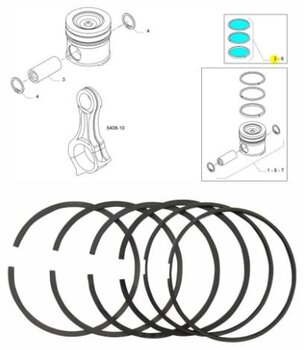 ANEL DE PISTAO IVECO DAILY V Furgão 35C17, 35S17, 40C17, 45C17, 50C17, 60C17, 65C17, 7 2012 2019