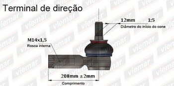 TERMINAL DIRECAO RENAULT CAPTUR I (J5_, H5_) 1.3 Flex (H5A2) 2021 2023