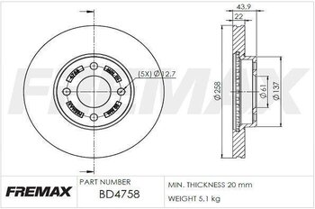 KIT 2 PÇs DISCO FREIO NISSAN VERSA (N18_) 1.6 SENSE / ADVANCE / EXCLUSIVE 2020 EM DIANTE 26x26x12