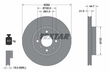 DISCO FREIO HONDA CITY VI Sedan (GM4, GM5, GM6, GM9, GM7) 1.5 EXL,Sport,CVT, Flex 2014 2021 44,7