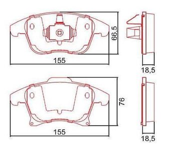 PASTILHA FREIO FORD FUSION V Sedan (CD) 2.0 Ecoboost 4x4 EIXO DIANTEIRO 2016 2021