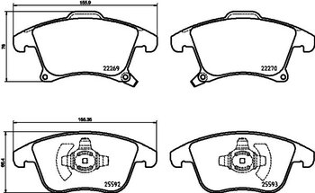 PASTILHA FREIO FORD FUSION V Sedan (CD) 2.0 EcoBoost EIXO DIANTEIRO 2013 2015