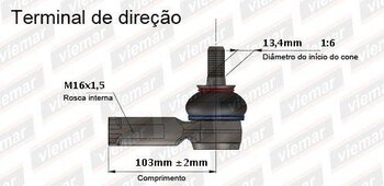 TERMINAL DIRECAO TOYOTA RAV 4 V (_A5_, _H5_) 2.5 Hybrid AWD (AXAH54, AXAL54) EIXO DIANTEIRO LADO DIREITO EXTERIOR 2019 EM DIANTE