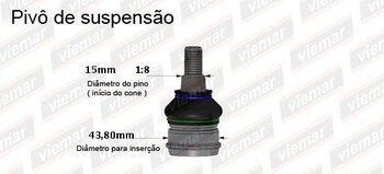 PIVO SUSPENSAO SUZUKI S-CROSS SUV (JY) 1.4 Turbo 4Style AllGrip EIXO DIANTEIRO LADO DIREITO 2017 2022