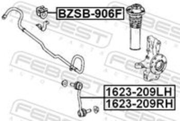 BUCHA BARRA ESTABILIZADORA MERCEDES-BENZ SPRINTER 3,5-t Furgão (B906) 311 CDI (906.631, 906.633, 906.635, 906.637) EIXO DIANTEIRO 2011 2016