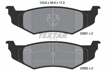 PASTILHA FREIO CHRYSLER NEON (PL) 1.8 16V EIXO TRASEIRO 1997 1999 133,6X39,9X17