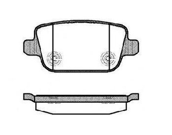 PASTILHA FREIO VOLVO 850 (LS) 2.0 TRAS 2007 EM DIANTE 95,2X43,2X16,0