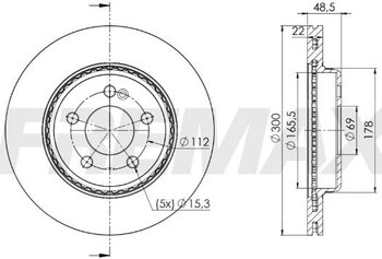 DISCO FREIO MERCEDES-BENZ C-CLASS (W206) C 200 (206.042) EIXO TRASEIRO 2022 EM DIANTE 45