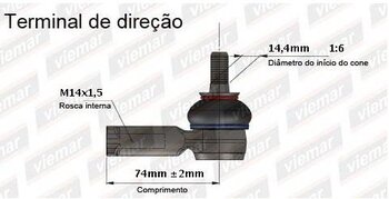 TERMINAL DIRECAO CHEVROLET S10 Caminhão de plataforma/chassis 2.8 TD 4WD 2016 EM DIANTE