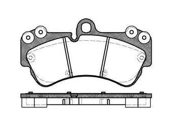 PASTILHA FREIO PORSCHE CAYENNE (9PA) S 4.5 DIANT 2002 2007 190,2X99,5X16,6