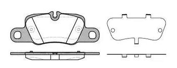PASTILHA FREIO PORSCHE PANAMERA (970) 3.6 PDK 4 EIXO TRASEIRO 2010 2013 187,4X69,9X16,0