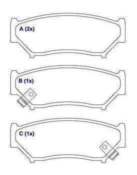 PASTILHA FREIO SUZUKI ALTO III (EF) 2.0 4x4 DIANT 1998 2000 166,3X45,5