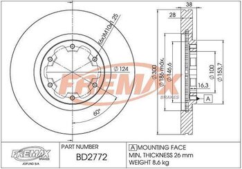 KIT 2 PÇs DISCO FREIO NISSAN PATHFINDER II (R50) 3.3 V6 4WD DIANT 1997 2002 30x30x12