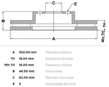 KIT 2 PCs DISCO FREIO TOYOTA RAV 4 I (_A1_) 2.0 4WD DIANT 1995 2000 31X31X12