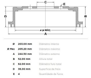 KIT 2 PÇs DISCO FREIO HYUNDAI HB20S Sedan 1.6 Confort Plus, EDIÇÃO 5 ANOS, Premium, Flex TRAS 2013 2019 30X30X12