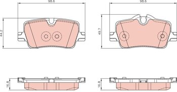 PASTILHA FREIO BMW 3 (G20, G80, G28) 2.0 320i ActiveFlex 2021 EM DIANTE 98,6X16,8