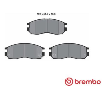 PASTILHA FREIO MITSUBISHI GALANT VIII (EA_) 2.5 V6 24V (EA5A) EIXO DIANTEIRO 1996 2003 127,8X51,7X16