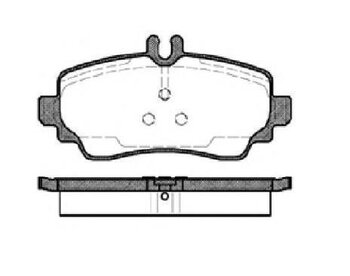 PASTILHA FREIO MERCEDES-BENZ 100 Caixa (631) A 140 (168.031, 168.131) DIANT 1997 2004 116,4X57,1X15,7