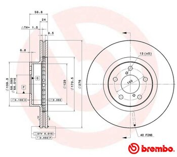 KIT 2 PÇs DISCO FREIO SUBARU LEGACY II SW (BG) 2.5 i Outback 4WD (BG9) EIXO DIANTEIRO 1996 1999 57