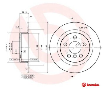 KIT 2 PÇs DISCO FREIO MINI MINI CLUBMAN (F54) Cooper S EIXO TRASEIRO 2016 EM DIANTE 51