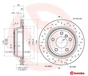 KIT 2 PÇs DISCO FREIO BMW 3 (F30, F80) 328 i EIXO TRASEIRO 2013 2016 66