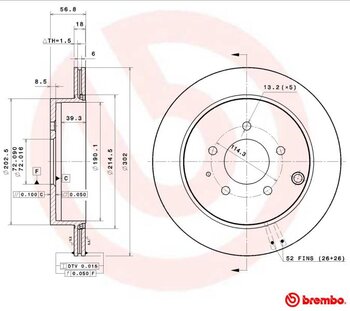 KIT 2 PÇs DISCO FREIO FORD USA EDGE (U387) 3.5 Limited EIXO TRASEIRO 2011 2014 57