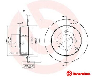 KIT 2 PÇs DISCO FREIO HYUNDAI SONATA IV (EF) 2.0 16V EIXO TRASEIRO 2001 2004 61