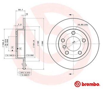 KIT 2 PCs DISCO FREIO MINI MINI PACEMAN HATCH PEQUENO (R61) Cooper S EIXO TRASEIRO 2013 2015 50