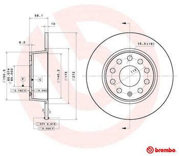 KIT 2 PÇs DISCO FREIO VW JETTA VII Sedan (BU3, BU4) 250 TSI Total Flex 2018 2020 58