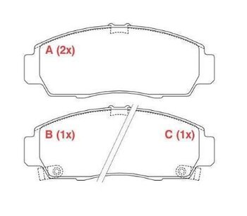 PASTILHA FREIO NISSAN PATHFINDER II (R50) 3.3 V6 4WD EIXO DIANTEIRO 1997 2002 148,7X59,5